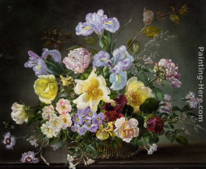 Cecil Kennedy A Still Life with Peonies and Other Flowers